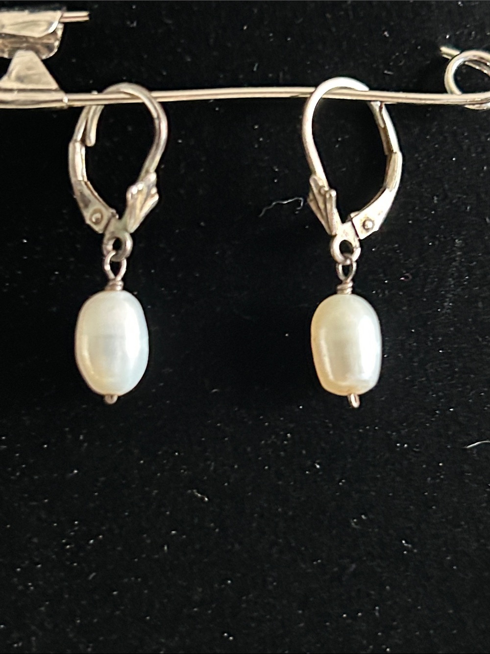 Sterling silver Pearl Drop Earrings